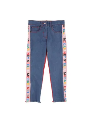 Stella McCartney Kids   Organic cotton denim jeans w/logo tape 