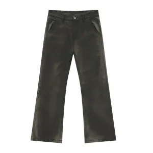 Summer Male Jeans Gradient Color Slant Pocket Design Casual Straight Wide Leg Men's Denim Pants Hight Street 9C6501