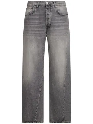 SUNFLOWER   L32 Black stone wide twist jeans 