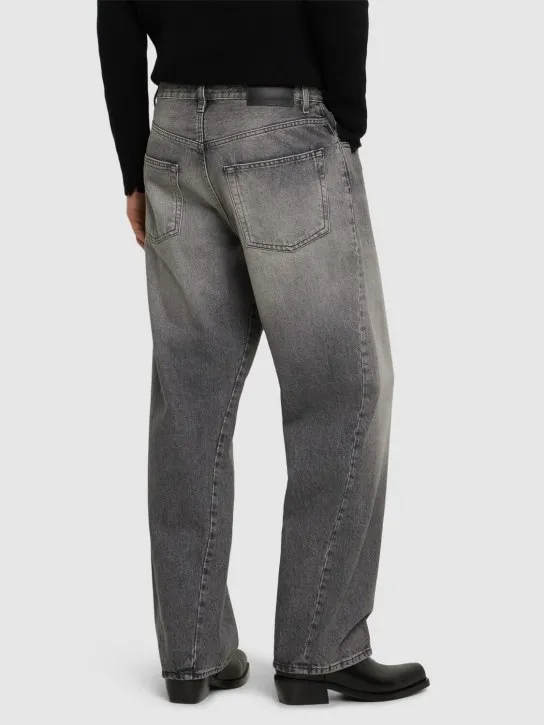 SUNFLOWER   L32 Black stone wide twist jeans 