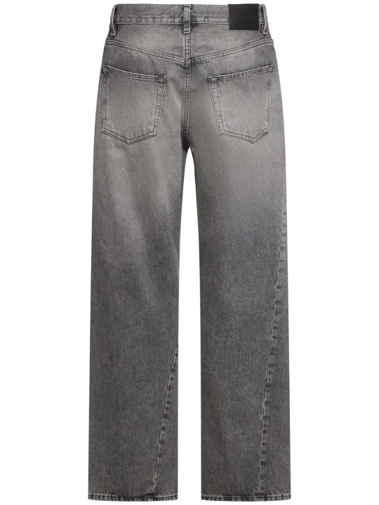 SUNFLOWER   L32 Black stone wide twist jeans 