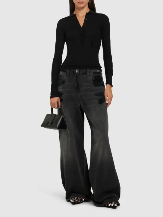 The Attico   Low rise wide jeans 