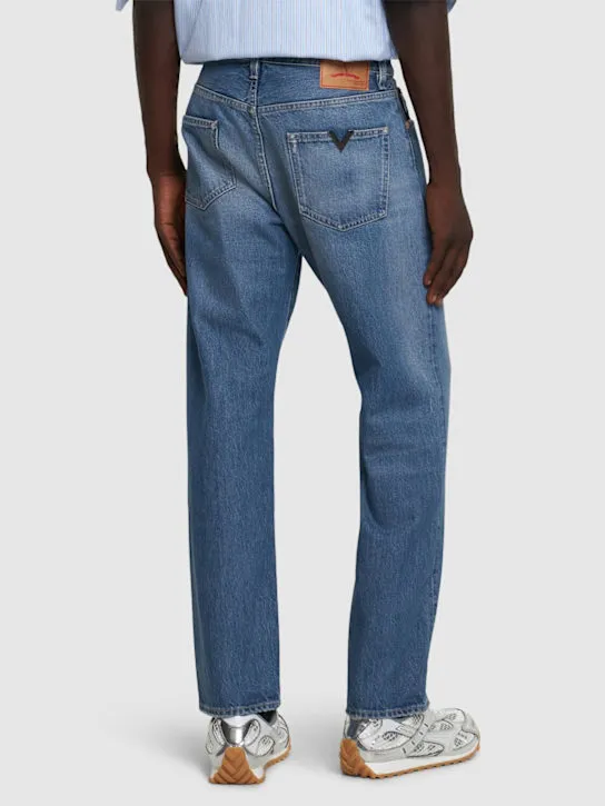 Valentino   Dirty medium wash 5 pocket jeans 