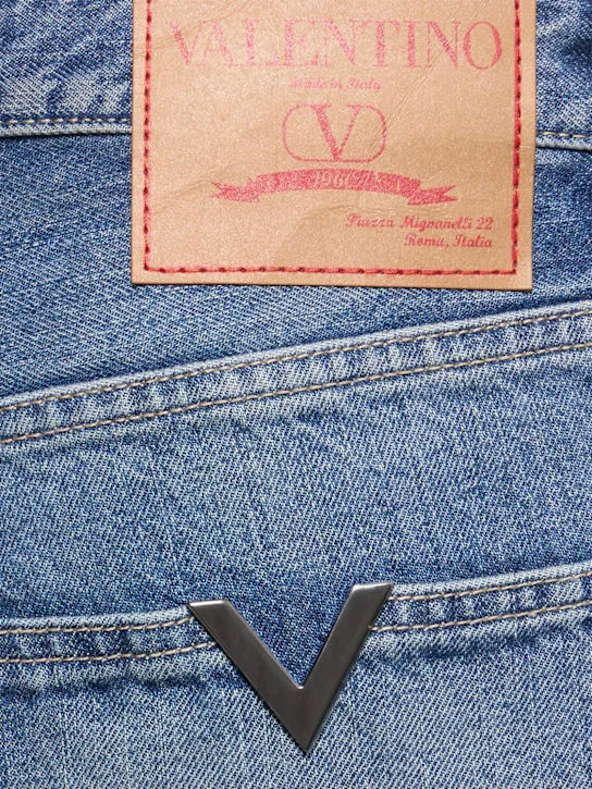 Valentino   Dirty medium wash 5 pocket jeans 