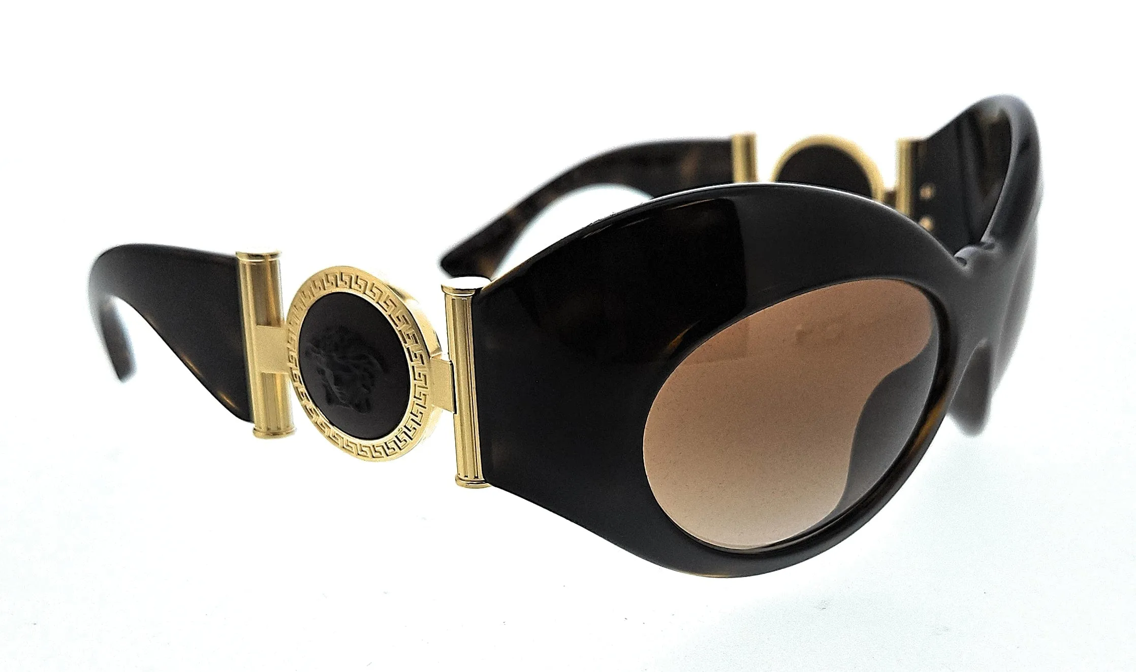 Versace 0VE4463 108/13 Havana Oval Sunglasses