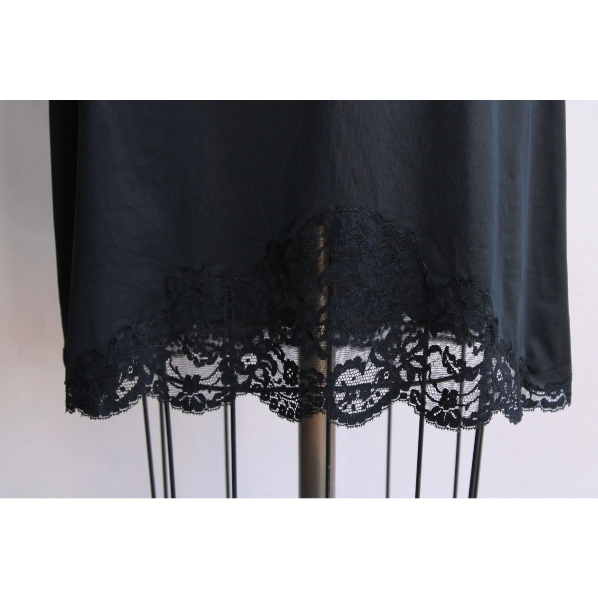 Vintage 1950s 1960s Black Half Slip by Van Raalte