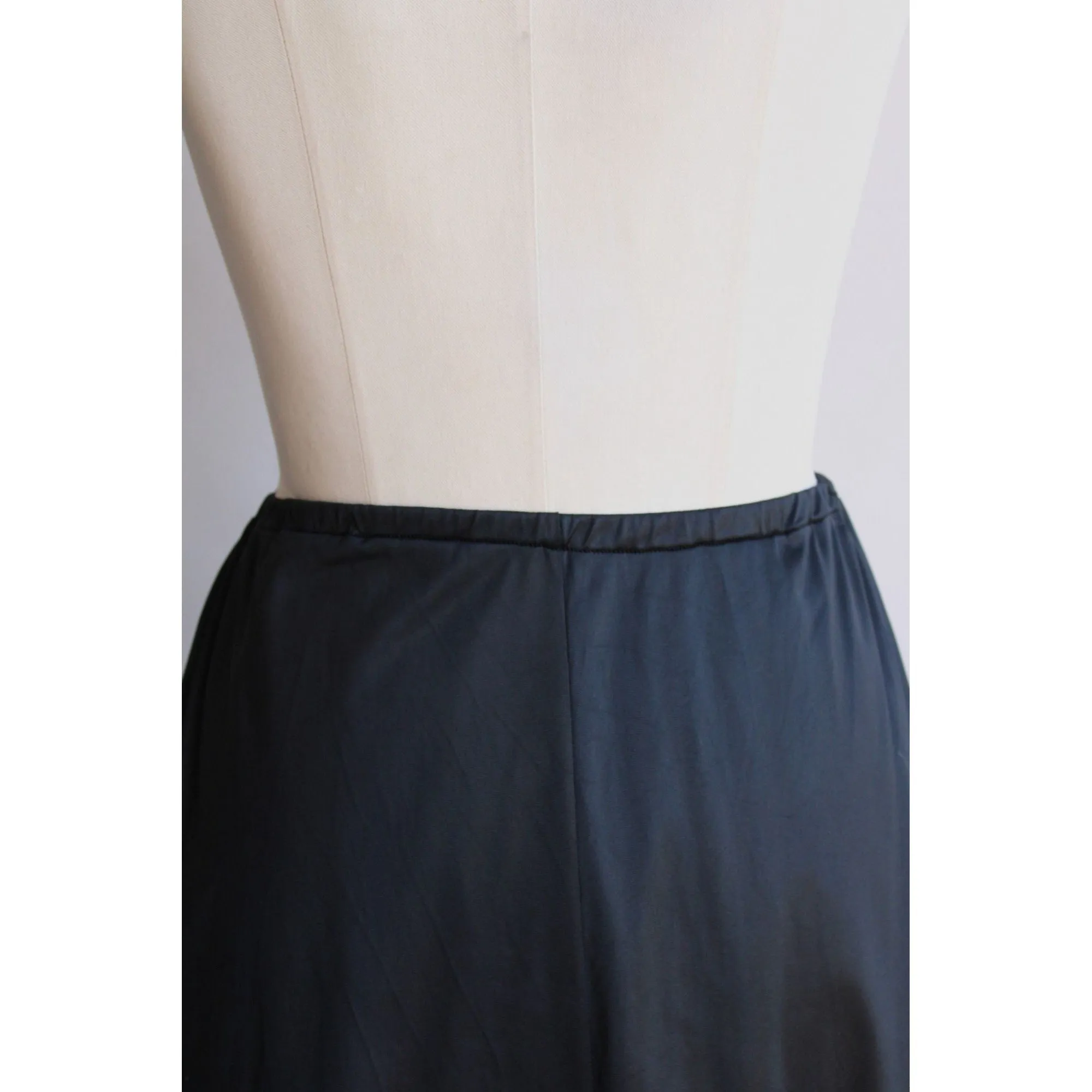Vintage 1950s 1960s Black Half Slip by Van Raalte
