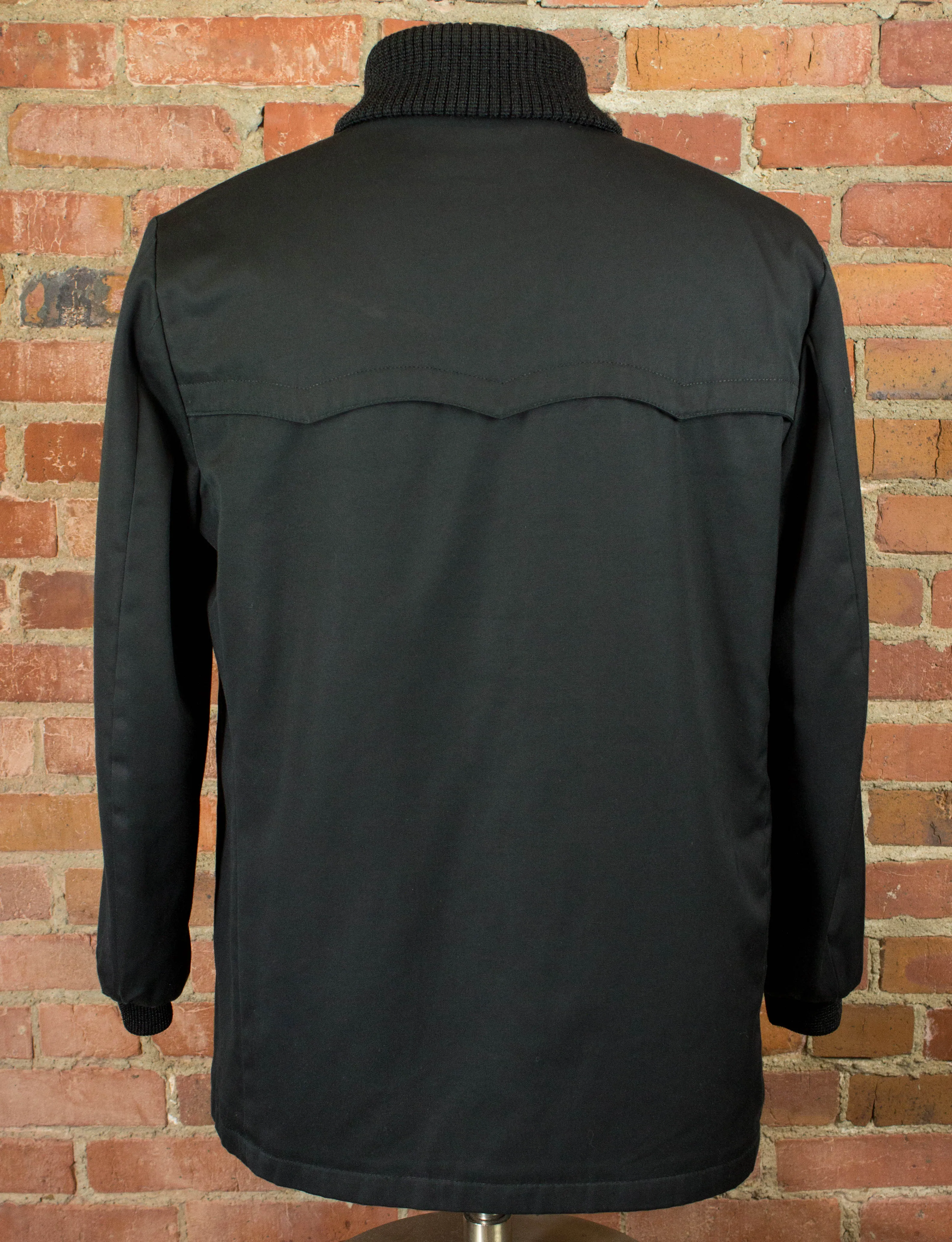 Vintage 60s Sears Black Shawl Collar Winter Coat Unisex Large