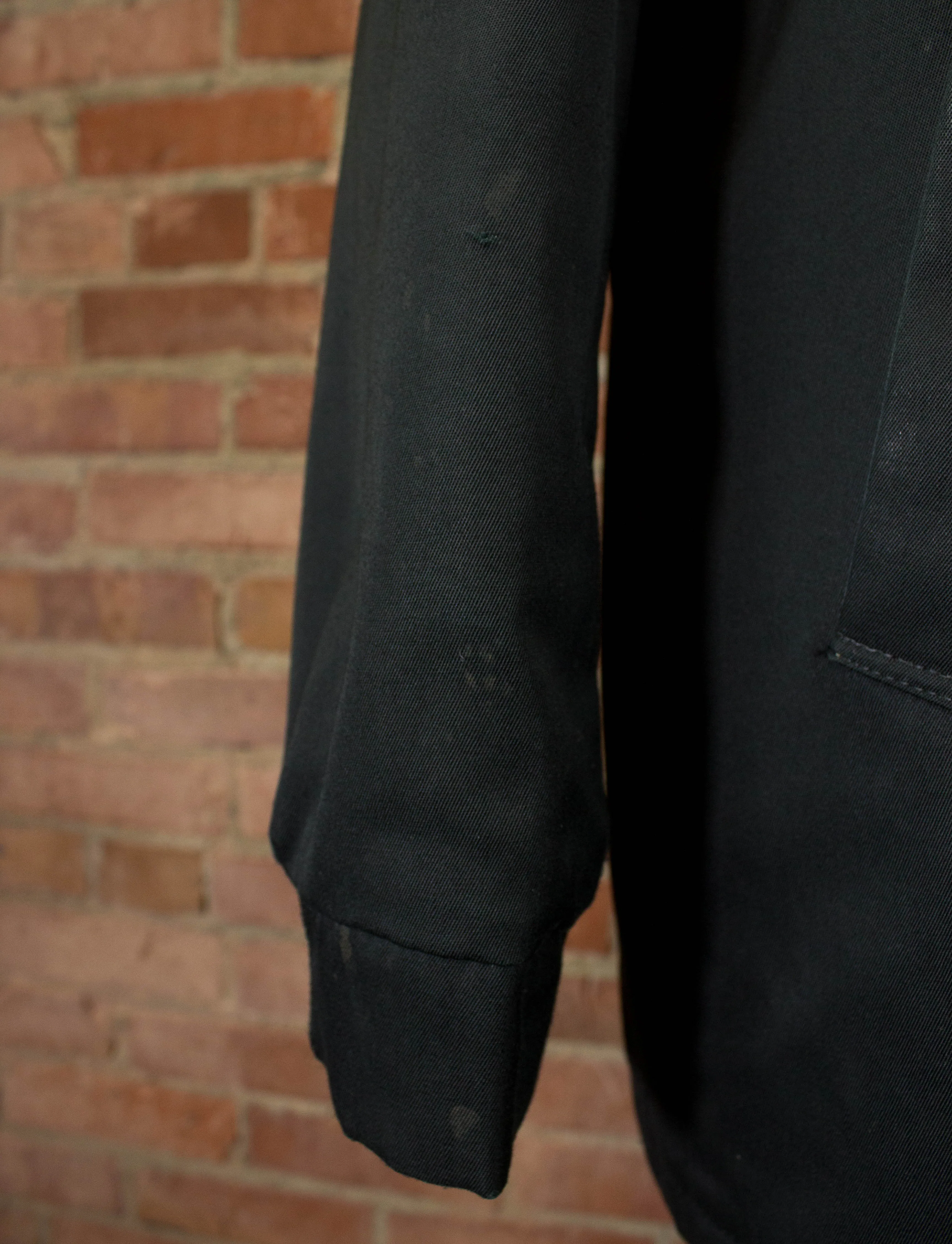 Vintage 60s Sears Black Shawl Collar Winter Coat Unisex Large