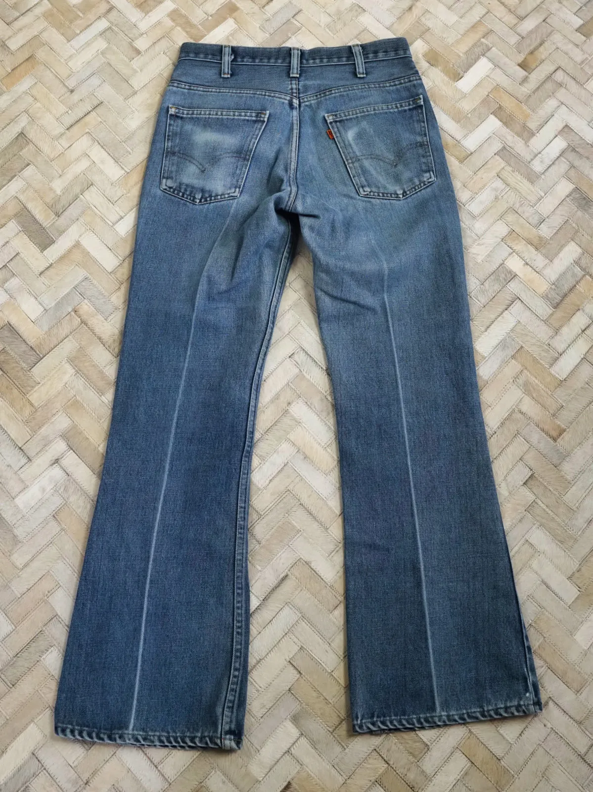 Vintage 70's Levi's 646 Cali Fade Blue Talon Zip Jeans - 29" Waist