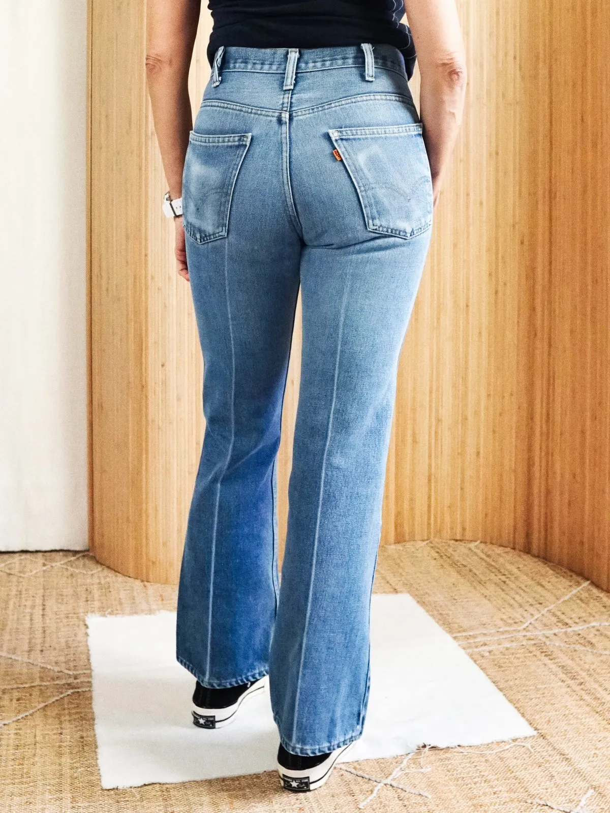 Vintage 70's Levi's 646 Cali Fade Blue Talon Zip Jeans - 29" Waist