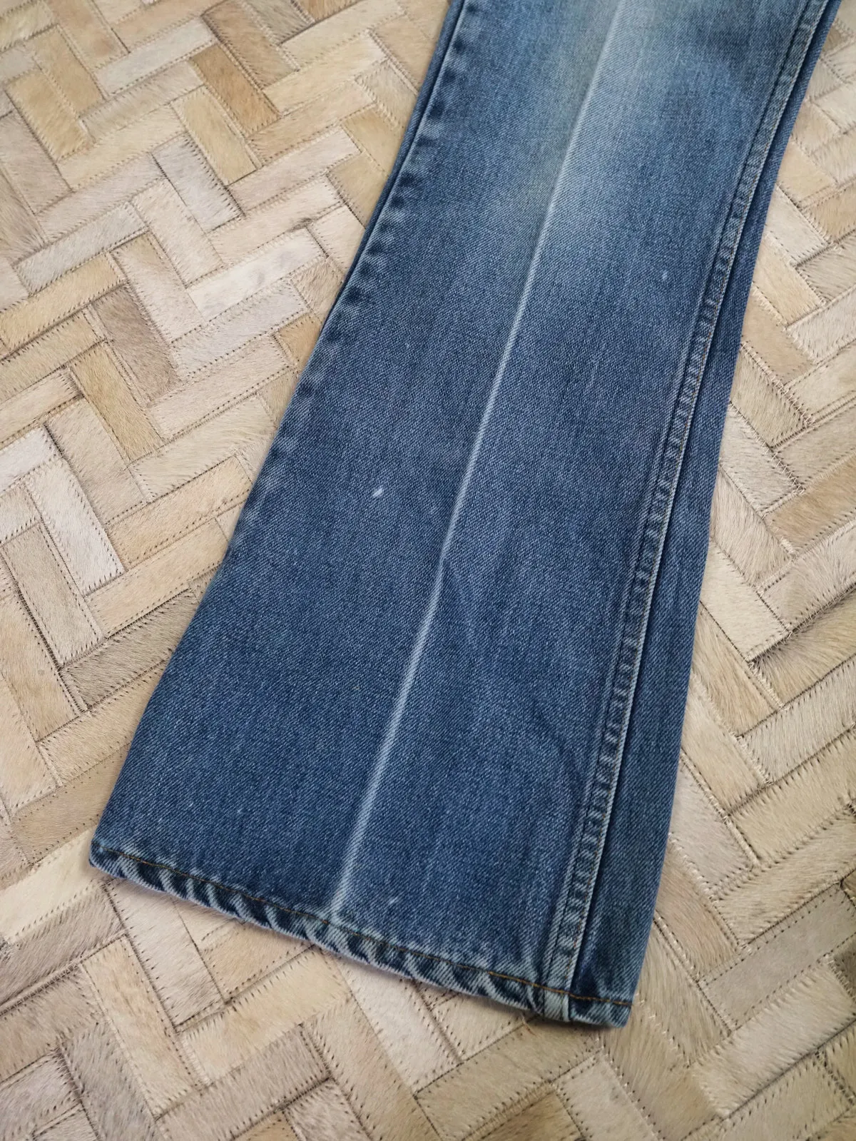 Vintage 70's Levi's 646 Cali Fade Blue Talon Zip Jeans - 29" Waist