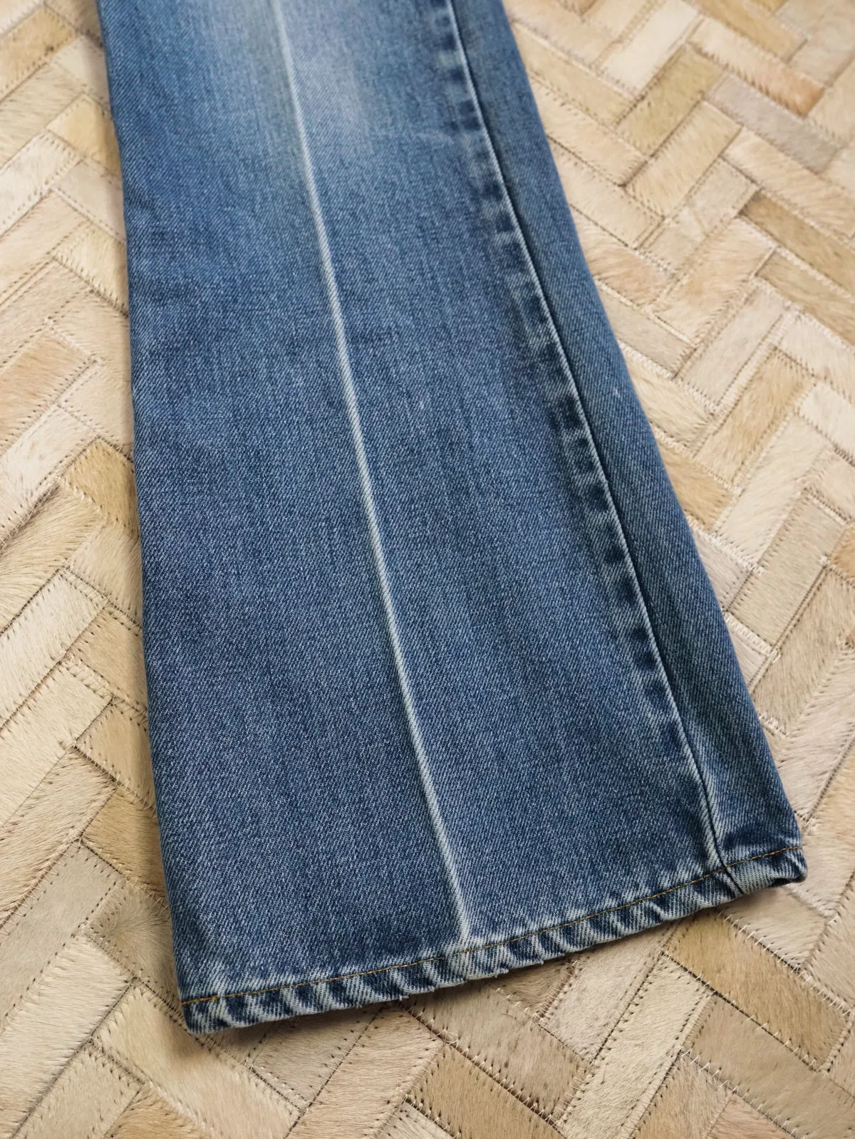 Vintage 70's Levi's 646 Cali Fade Blue Talon Zip Jeans - 29" Waist