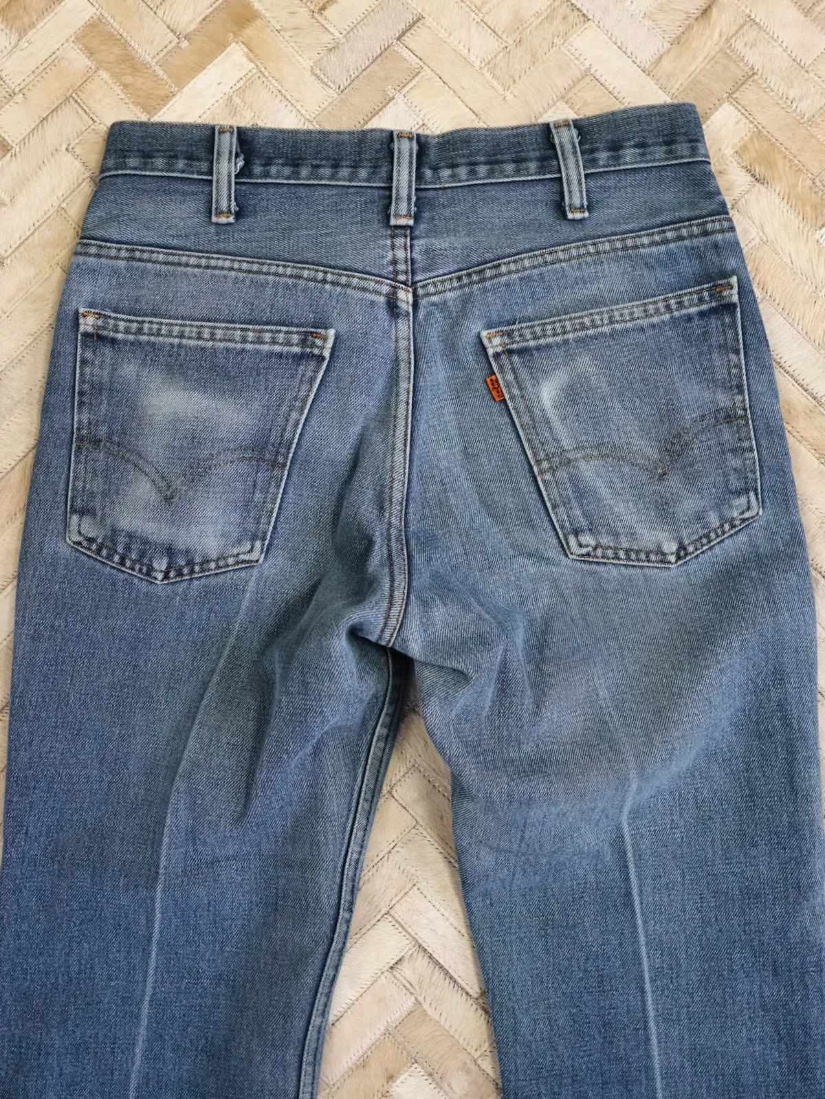 Vintage 70's Levi's 646 Cali Fade Blue Talon Zip Jeans - 29" Waist