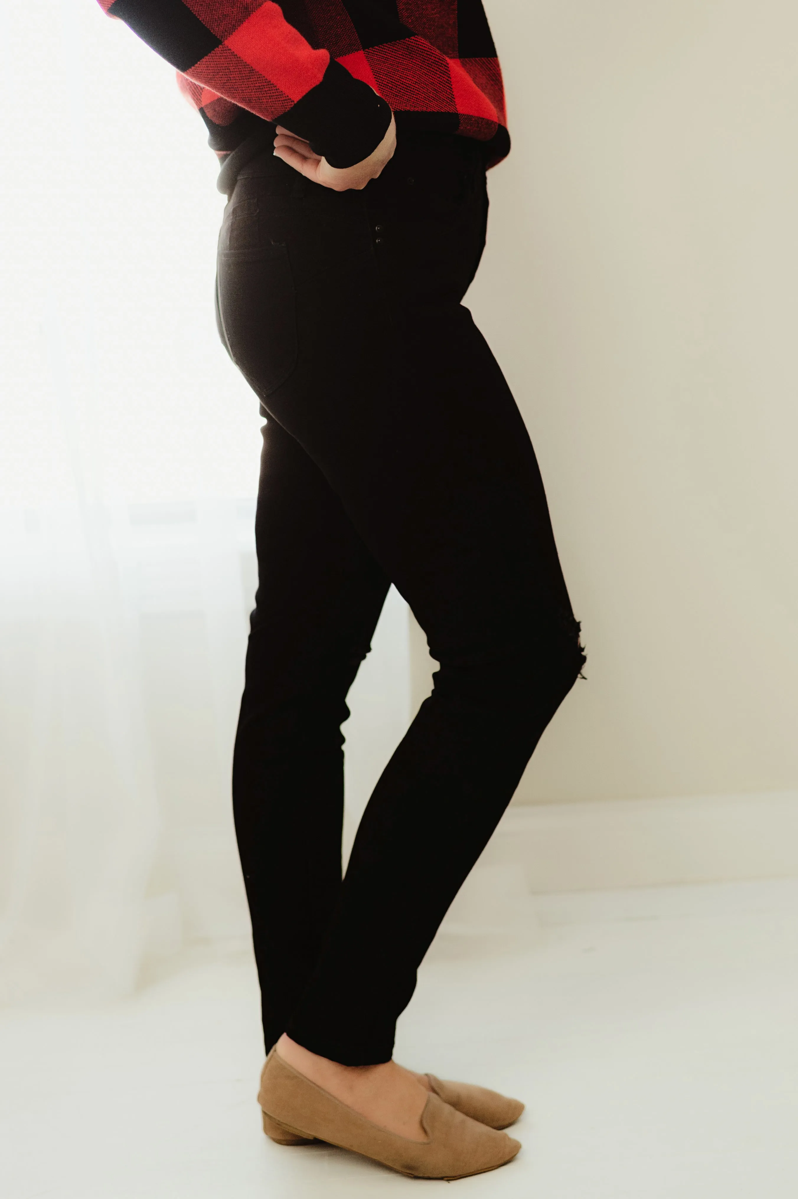 Vintage Exposed Button Skinny
