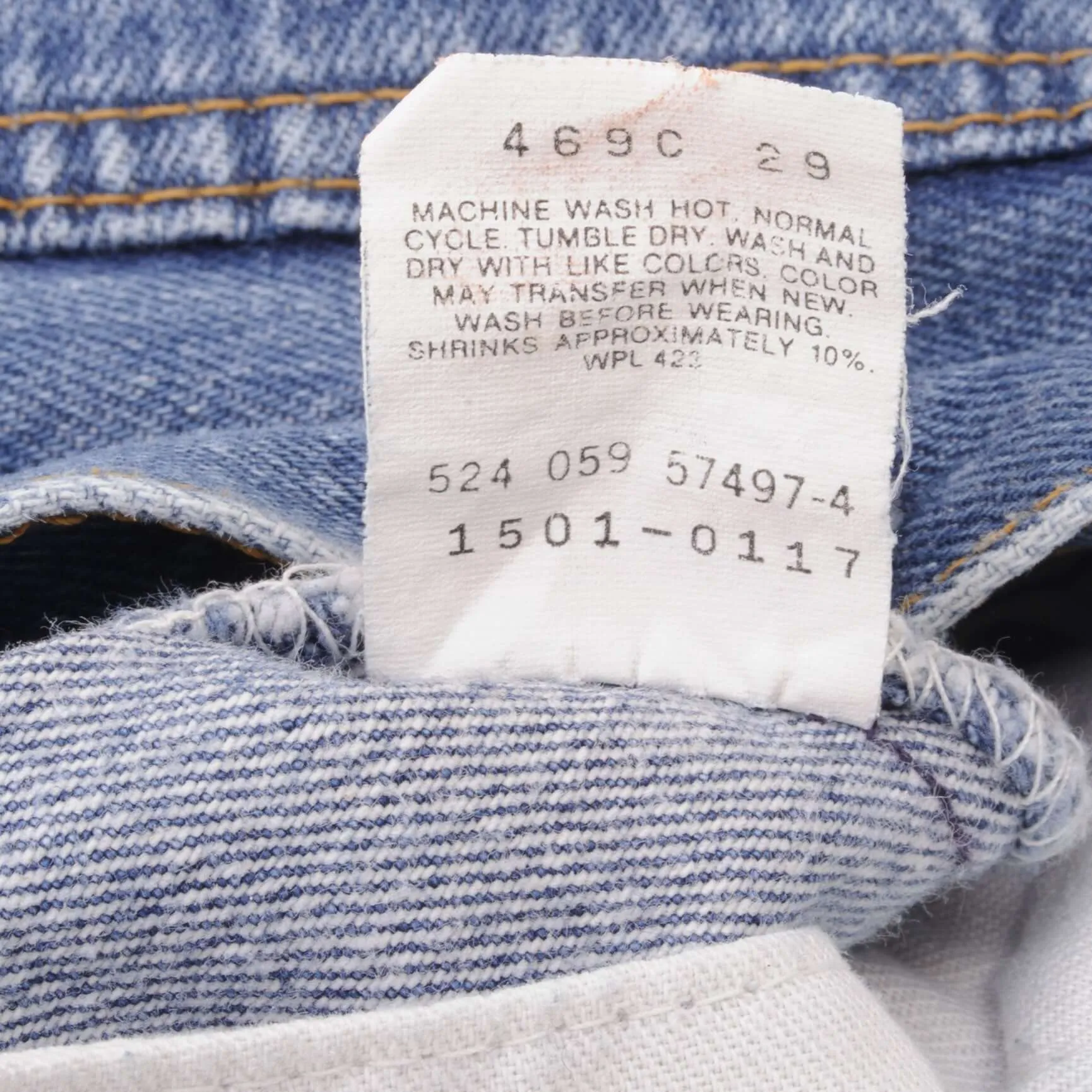 VINTAGE LEVIS 501 JEANS INDIGO 1980S SIZE W31 L34 MADE IN USA