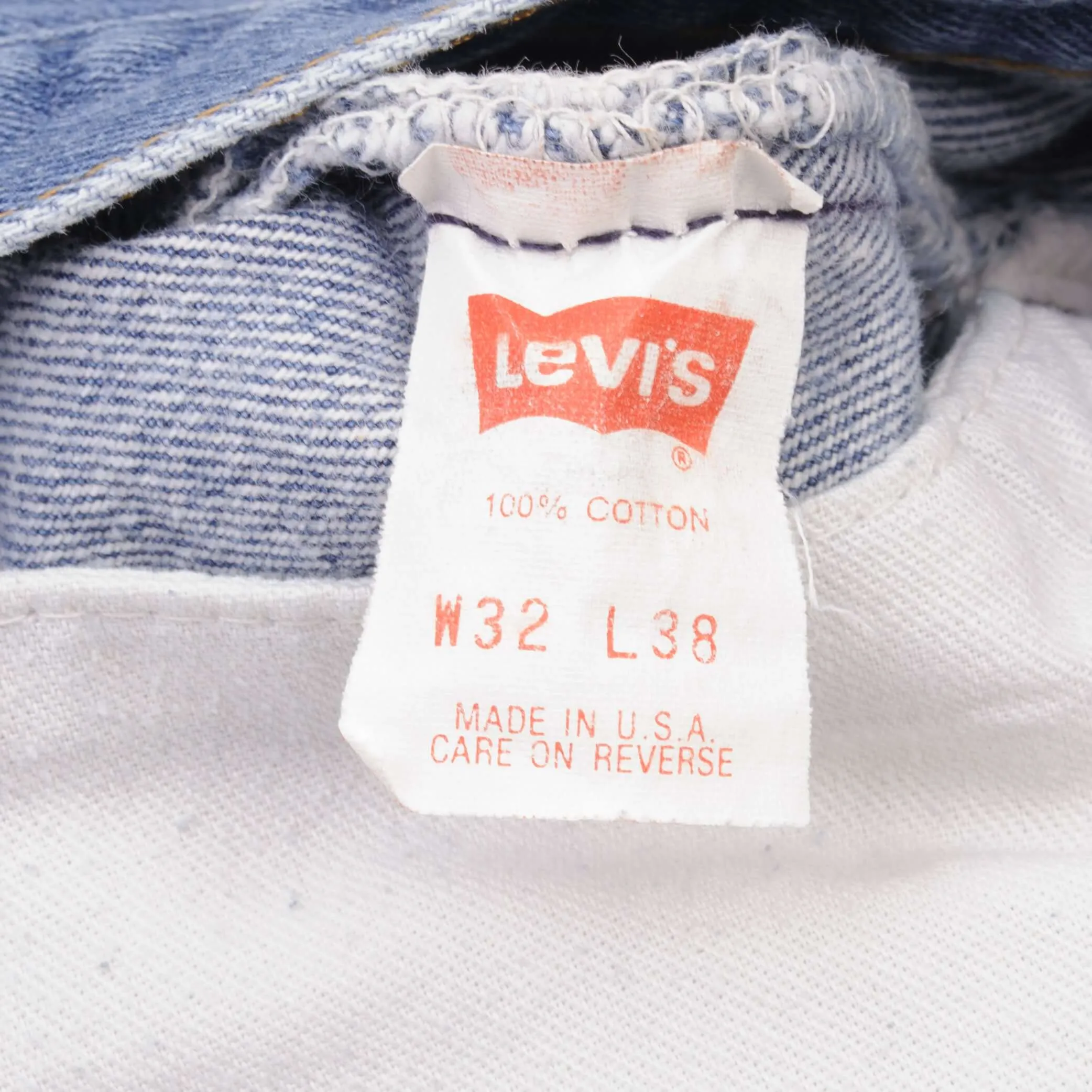 VINTAGE LEVIS 501 JEANS INDIGO 1980S SIZE W31 L34 MADE IN USA