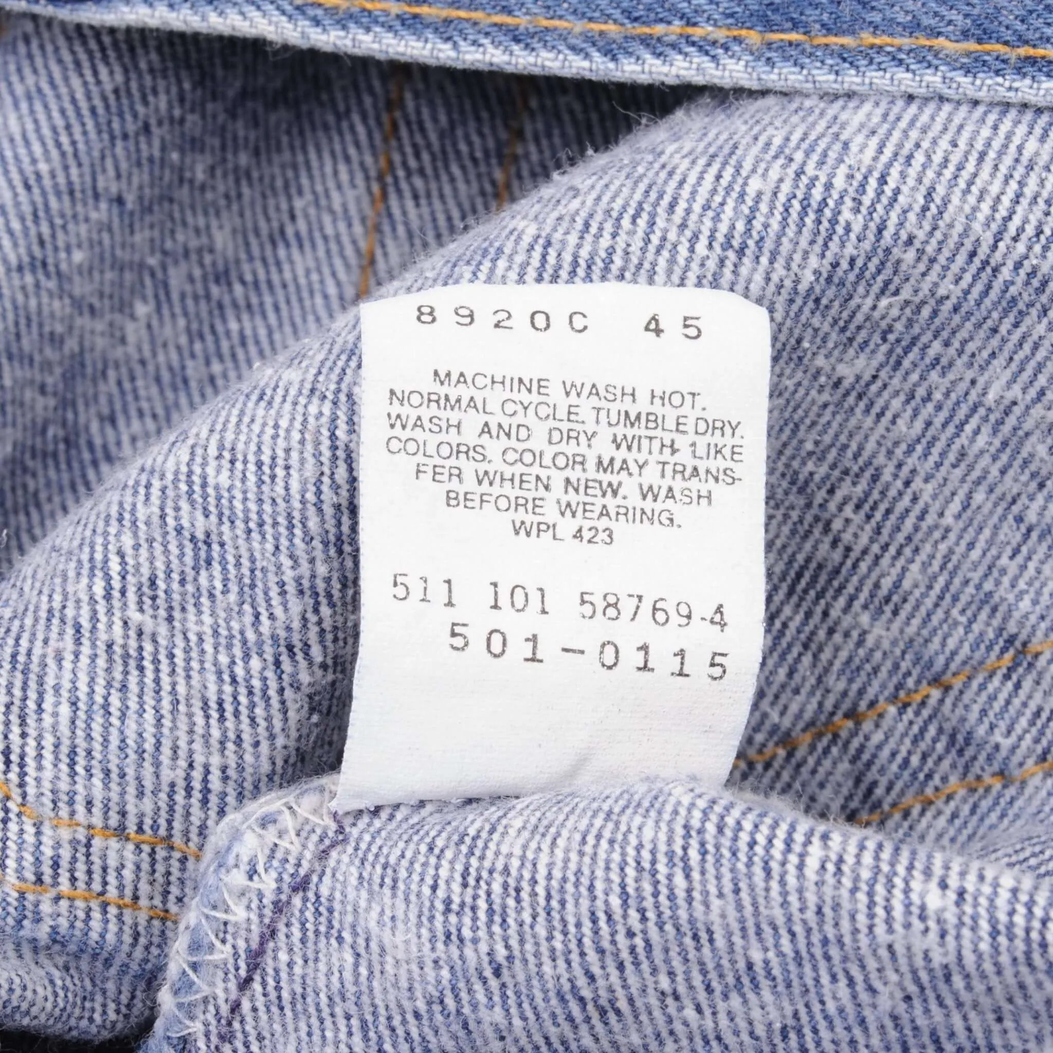 VINTAGE LEVIS 501 JEANS INDIGO 1980S SIZE W32 L26 MADE IN USA