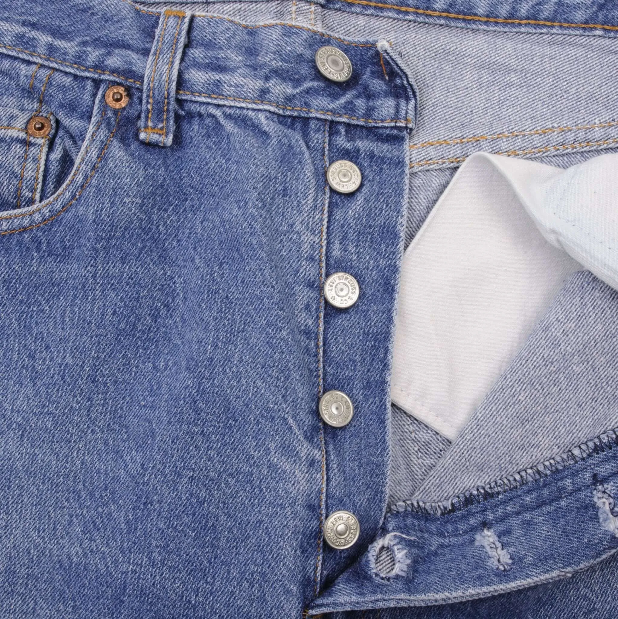 VINTAGE LEVIS 501 JEANS INDIGO 1980S SIZE W32 L32 MADE IN USA