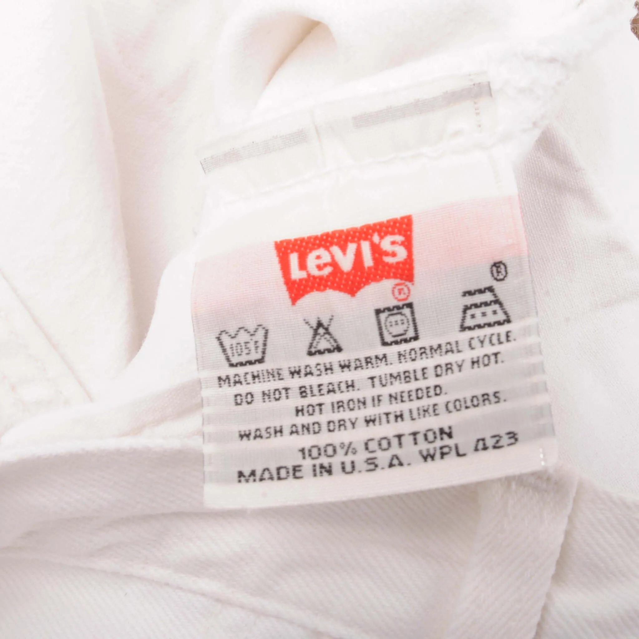VINTAGE LEVIS 501 WHITE PRESHRUNK JEANS 1993 SIZE 33X30 W33 L30 MADE IN USA DEADSTOCK