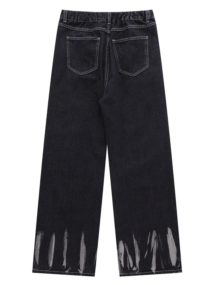 Washed Gradient Tie-Dye Jeans