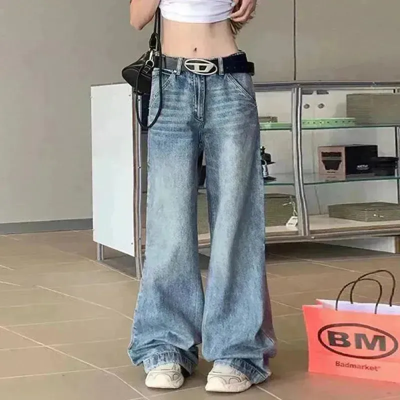 Wide leg  Baggy Cargo street Denim Jeans Pant Boyfriend jeans trouser