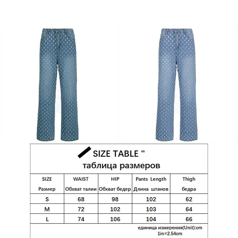 Wjczt Loose Ripped Jeans For Women Cool Oversize Low Waisted Wid Leg Pants 2022 New Fashion Spring Autumn Trousers Streetwear