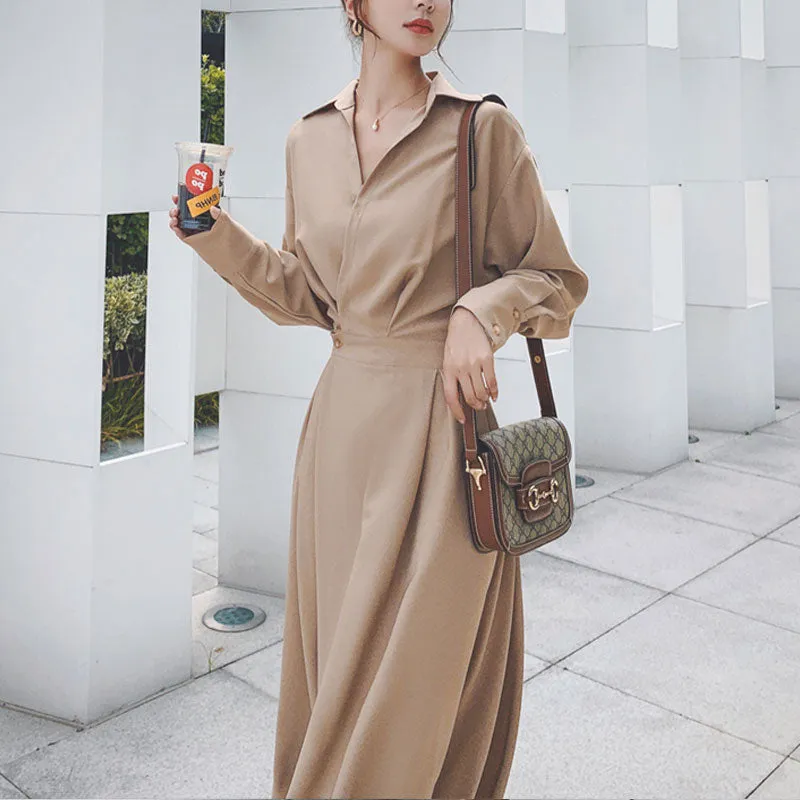 Women Shirt Evening Female Party Dress Long Sleeve Autumn Dress - WD8019