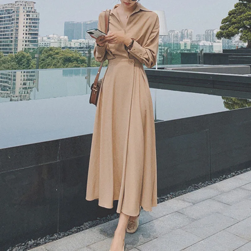 Women Shirt Evening Female Party Dress Long Sleeve Autumn Dress - WD8019