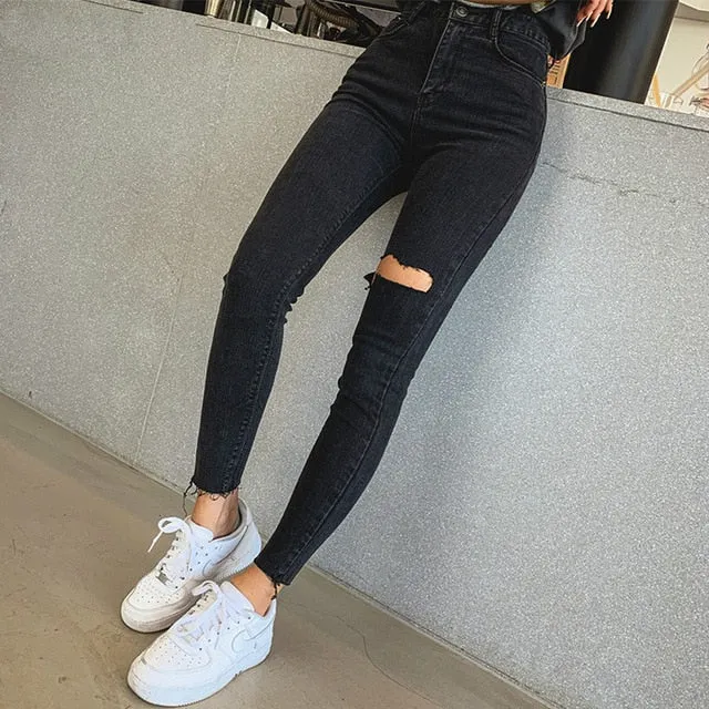 Women Skinny Pants Black Jeans