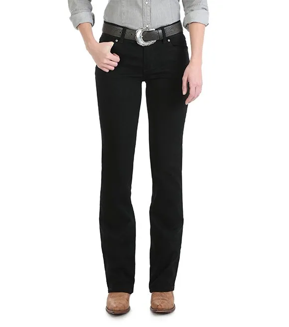 Wrangler Mid Rise Boot Cut Black Jean